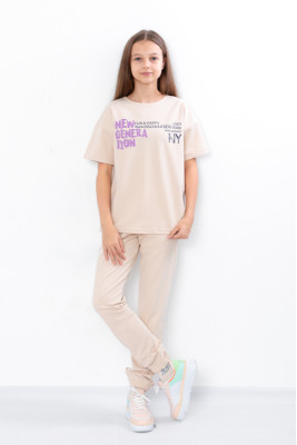 Комплект для дівчинки підлітковий (футболка+штани) з дефектом